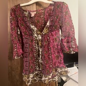 Fire Los Angeles boho top L